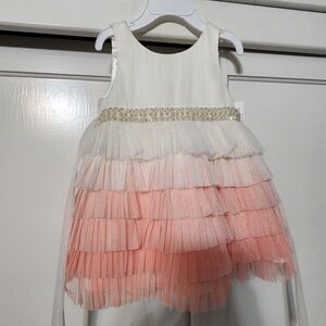 American Princess White and Pink Layered Dress